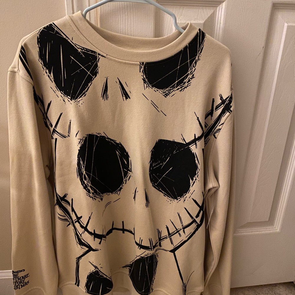Cream Jack Skellington pullover